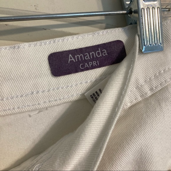 Gloria Vanderbilt Amanda White Capri pants Size 10 - Picture 5 of 6